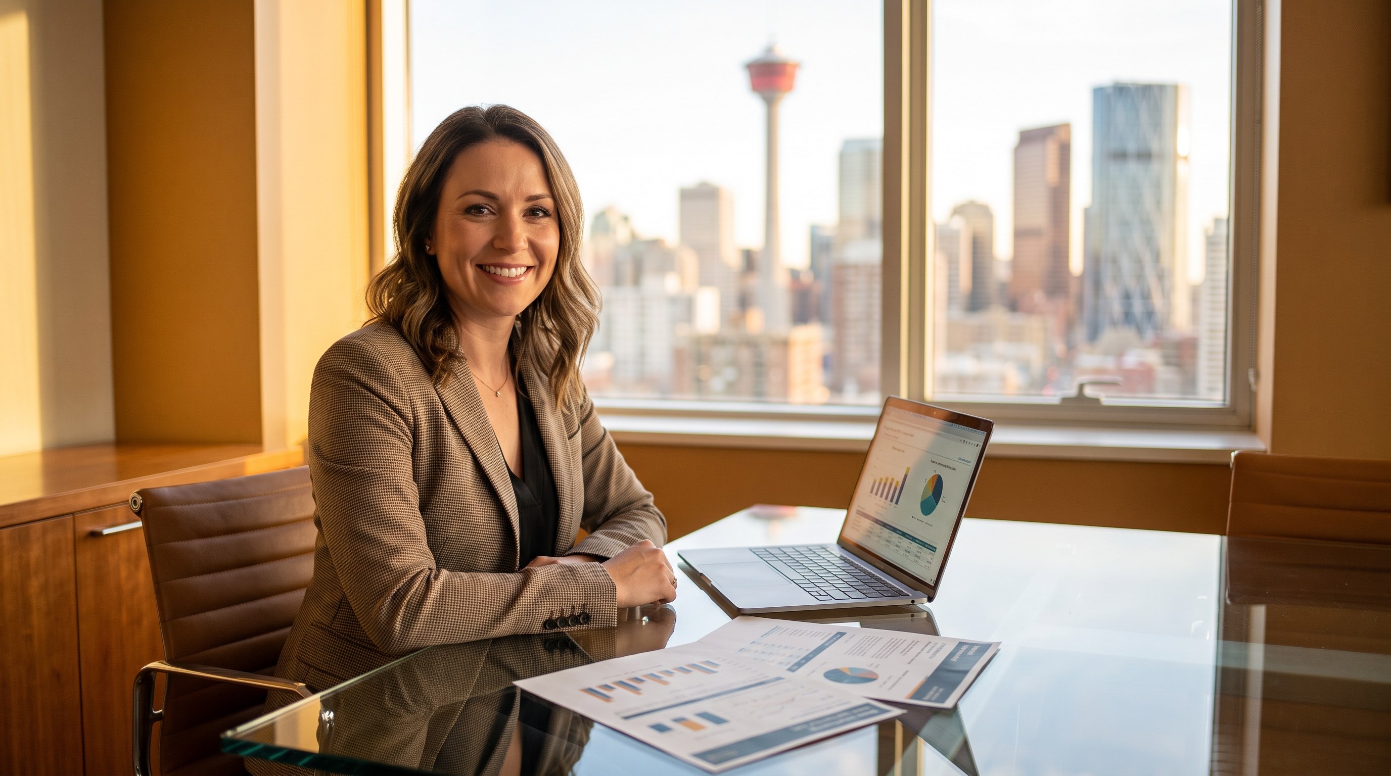 30+ years of CRA experience, including audit and review work, displayed as a stack of CRA policy binders on a Calgary home office shelf
